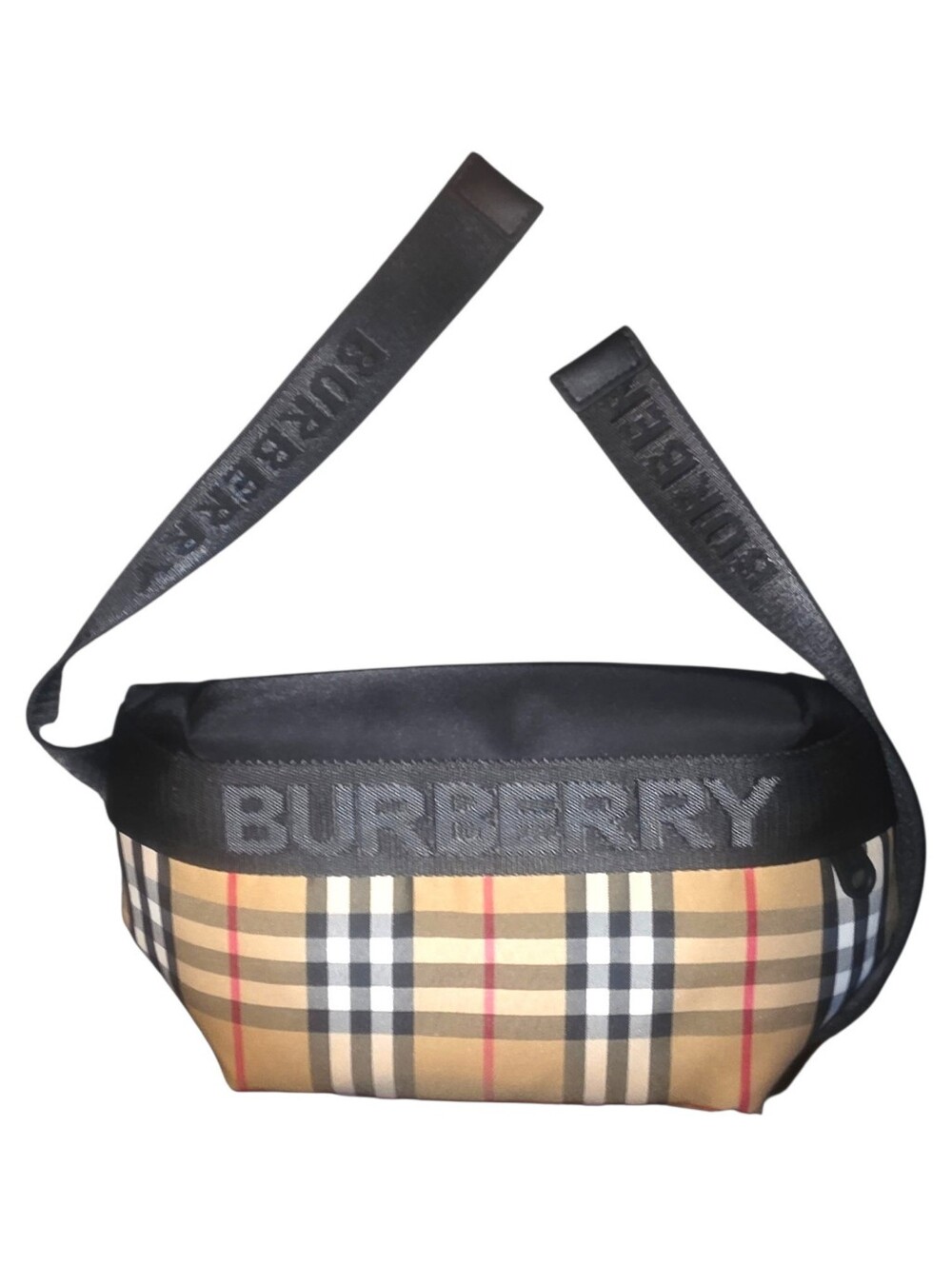 Burberry Beige Nova Check Belt Bag with Black Trim